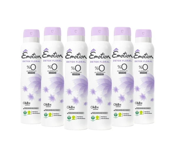 Emotion Detox Floral Kadın Deodorant 6 x 150 ML ürün görseli 1