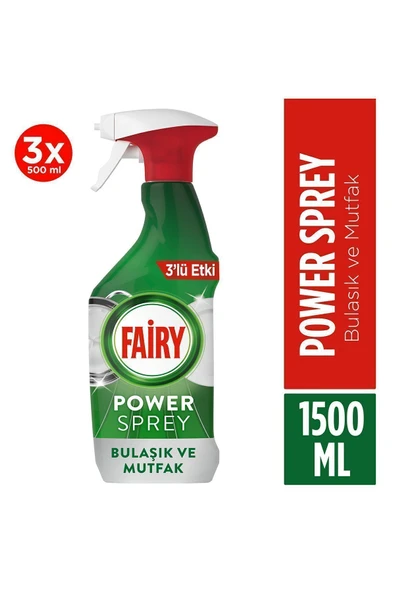 Fairy Power Sprey 3’ü 1 Arada Bulaşık Ve Mutfak 500 ml X 3 Adet ürün görseli 1