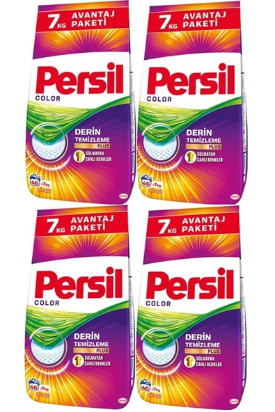 Persil Matik Toz Çamaşır Deterjanı 28kg Color/renkli (184 YIKAMA) (4PKx7KG) ürün görseli 1