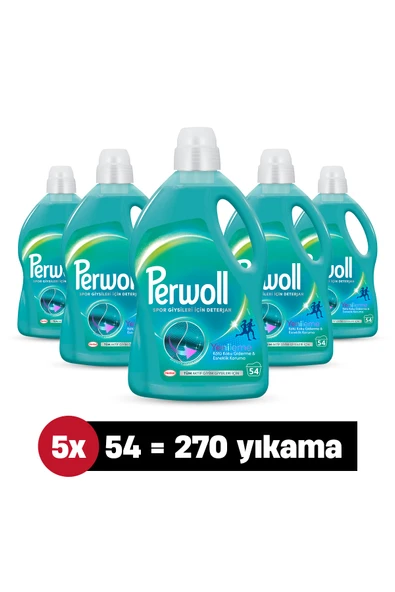 Perwoll Sıvı Çamaşır Deterjanı Sport & Aktif Giyim 2.97 L x 5'li set (270 Yıkama ) ürün görseli 1