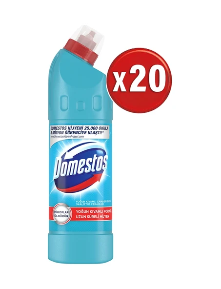Domestos Çamaşır Suyu Yoğun Kıvamlı Formül Okaliptüs Ferahlığı 20 x 750 ML ürün görseli 1