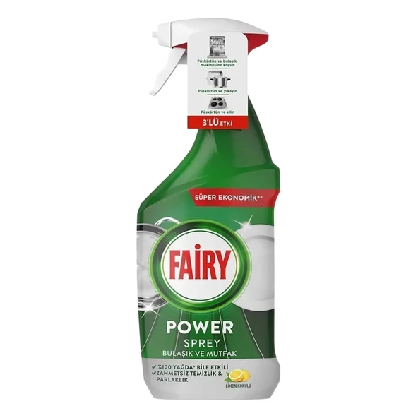 Fairy Power Sprey 3’ü 1 Arada Bulaşık Ve Mutfak 800 Ml ürün görseli 1