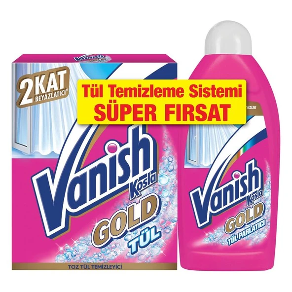 Vanish Tül Temizleyici Gold Toz 450 Gr + Parlatıcı 450 Ml ürün görseli 1