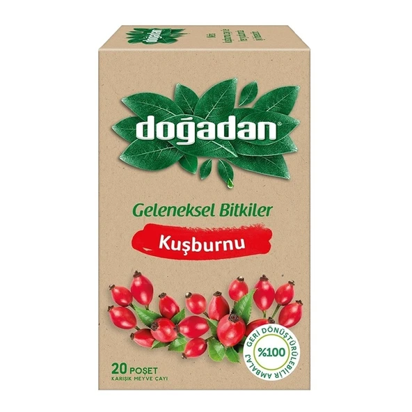 Doğadan Kuşburnu Poşet 20'li ürün görseli 1