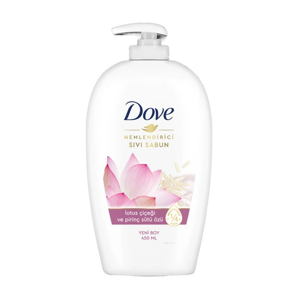 Dove Nemlendirici Sıvı Sabun Lotus Çiçeği Ve Pirinç Özü 450 Ml ürün görseli 1