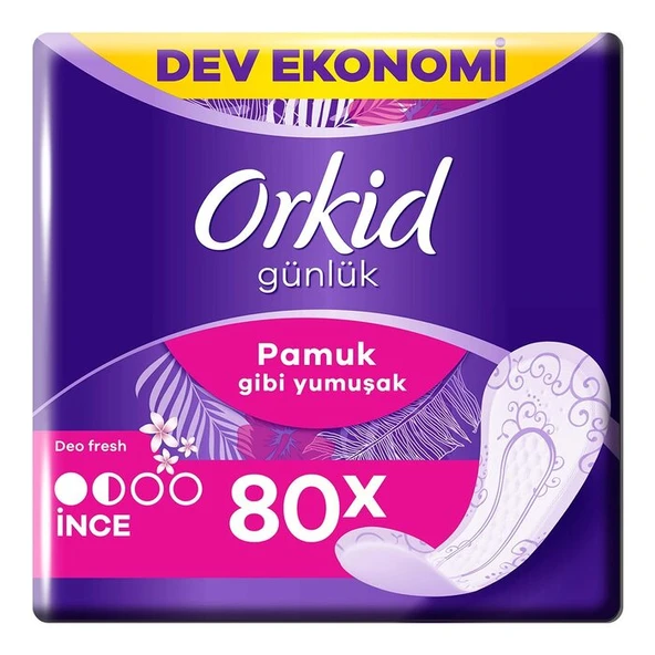 Orkid Yaprak Pamuksu Günlük Ped Deo Fresh 80 Adet Dev Ekonomi Paketi ürün görseli 1