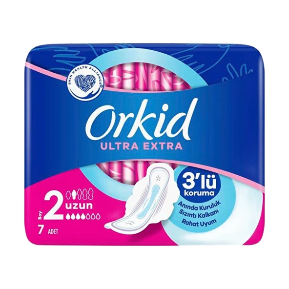 Orkid Ped Ultra Extra Hijyenik Ped Uzun 7'li ürün görseli 1