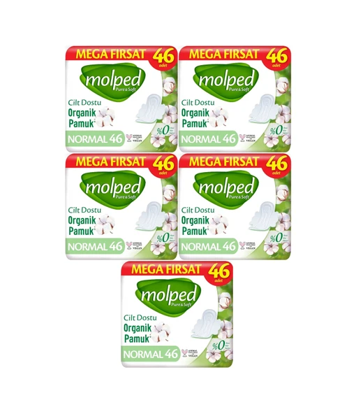 Molped Pure&soft Hijyenik Ped Normal 230 5pk 46 Adet Mega Pk ürün görseli 1