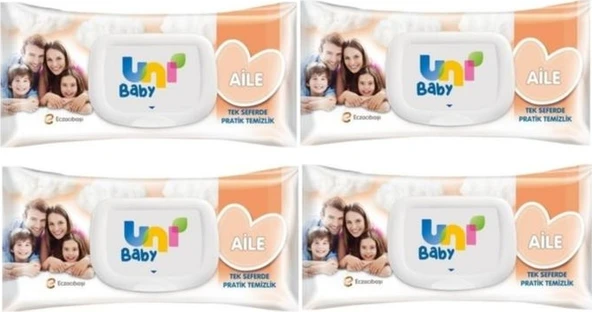 Uni Baby Aile Islak Havlu Kapaklı 4 X 90'Lı ürün görseli 1