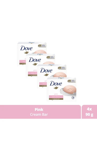 Dove Cream Bar Pink 90gr X 4 Adet ürün görseli 1