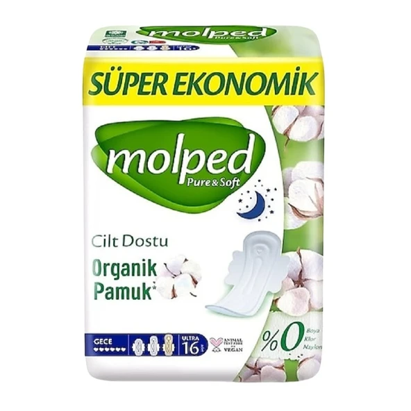 Molped Ped Pure Soft Ekonomik Gece 16 Adet ürün görseli 1