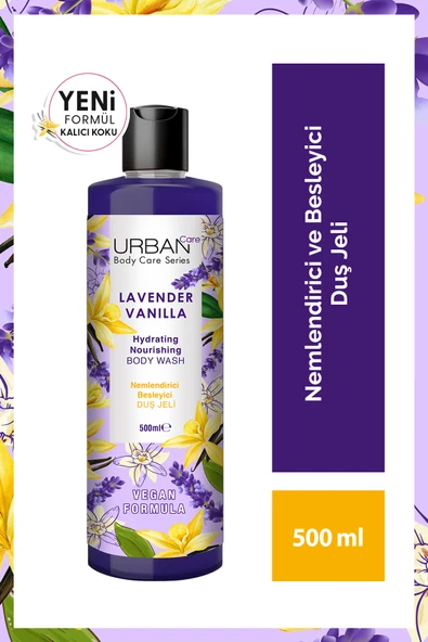 Urban Care Lavender & Vanilla Nemlendirici Besleyici Duş Jeli-500ml-vegan ürün görseli 1
