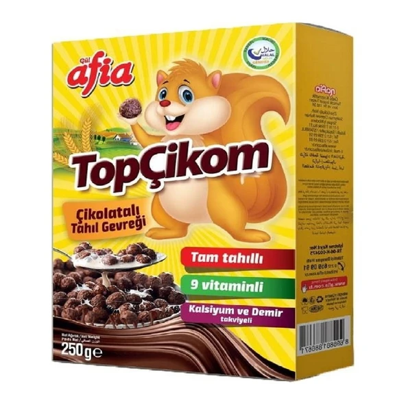 Afia Topçikom Çikolatalı Tahıl Gevreği 250 Gr ürün görseli 1