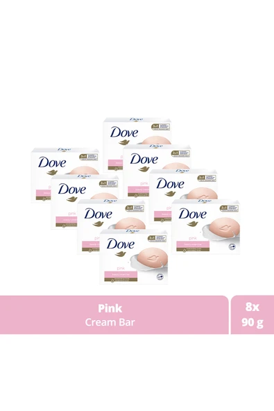 Dove Cream Bar Pink 90gr X 8 Adet ürün görseli 1