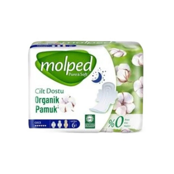Molped Ped Pure Soft Gece Teklı Paket 6'lı ürün görseli 1