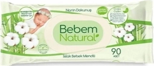 Bebem Natural Islak Mendil 90'lı 6'lı ürün görseli 1