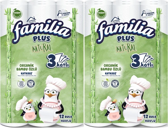 Familia Kağıt Havlu Natural 3 Katlı Organik Bambu Özlü ürün görseli 1