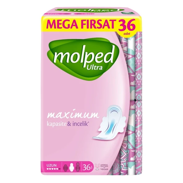 Molped Hijyenik Ped Anatomik Uzun Mega 36'lı ürün görseli 1
