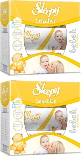 Sleepy Sensitive Islak Havlu Mendil 50 Yaprak 6 Lı Set Tekli ürün görseli 1