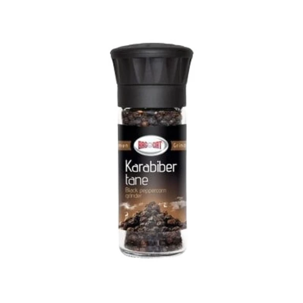 Bağdat Baharat Tane Karabiber Değirmen Kapaklı Cam Şişe 50 Gr ürün görseli 1