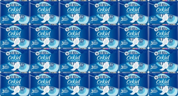 Orkid Ultra Extra Hijyenik Ped Gece & Gündüz 24 x 6'lı ürün görseli 1