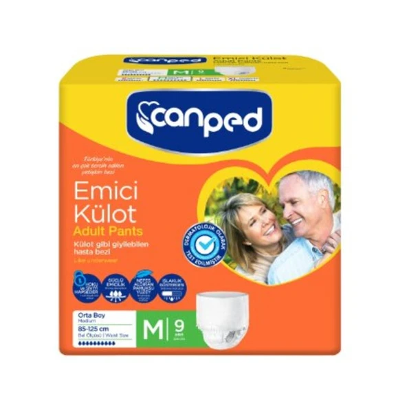 Canped Hasta Bezi Emici Külot M Beden 9'lu ürün görseli 1