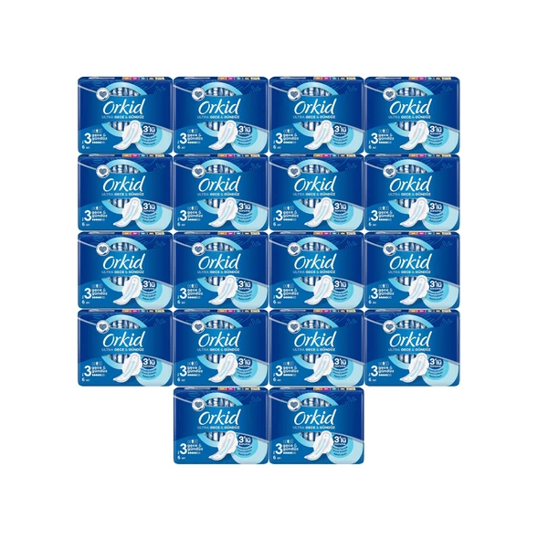 Orkid Utra Extra Hijyenik Ped Gece & Gündüz 18 x 6'lı ürün görseli 1