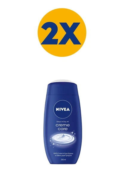NIVEA Creme Care Banyo ve Duş Jeli 250 ml x2 ürün görseli 1
