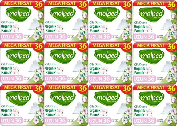 Molped Pure & Soft Hijyenik Ped Uzun 12 x 36'lı ürün görseli 1