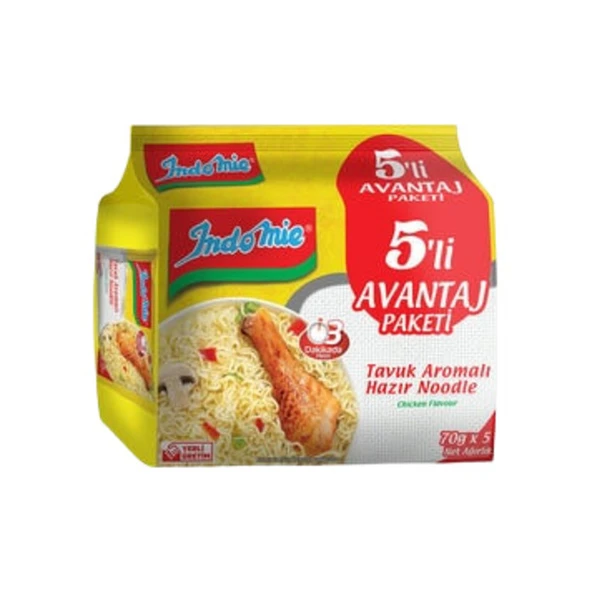 Indomie Noodle Tavuk Çeşnili Hazır 5'li ürün görseli 1