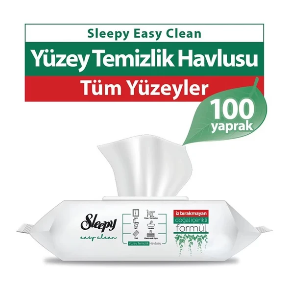Sleepy Easy Clean Yüzey Temizlik Havlusu 100'lü ürün görseli 1