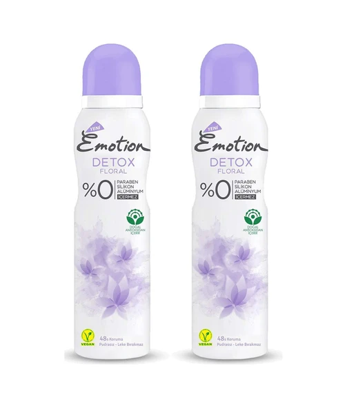 2 Adet Detox Floral Kadın Deodorant Sprey 150 ml ürün görseli 1