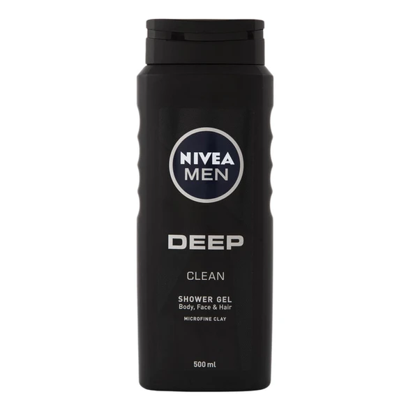 NIVEA MEN Men Erkek Banyo Ve Duş Jeli Deep Dimension 500 Ml Vücut Saç Yüz ürün görseli 1