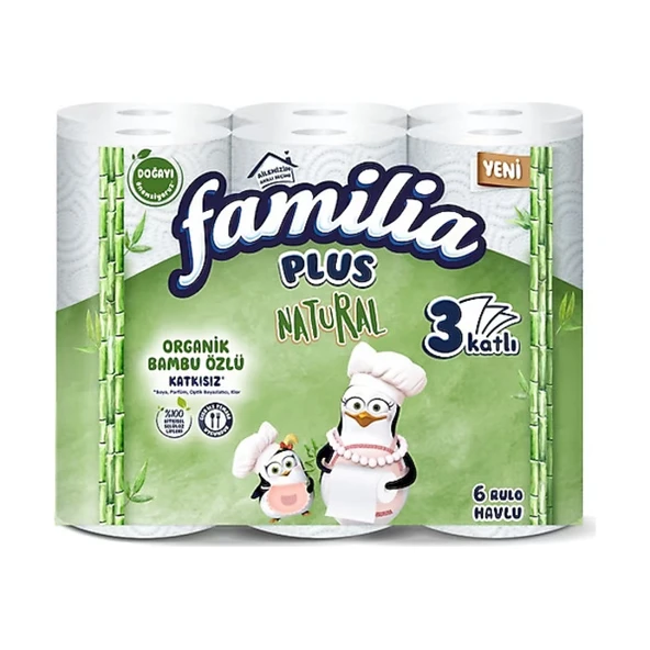 Familia Familia Plus Natural Havlu 6'lı 3 Kat ürün görseli 1