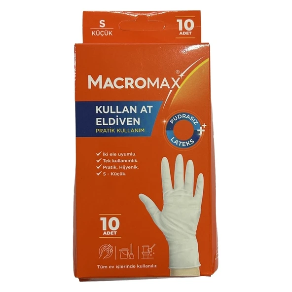 Macromax Pudra Eldıven S 10'lu ürün görseli 1