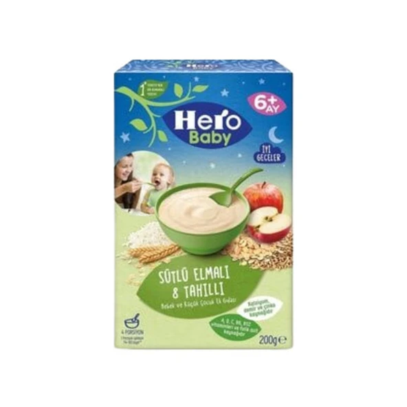 Hero Baby Mama 6 Ay Sütlü Elmalı Tahıllı Ek Gıda 200 Gr ürün görseli 1