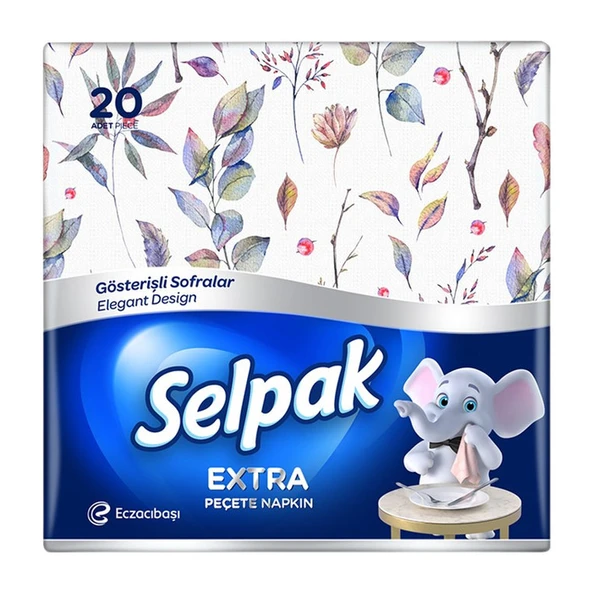 Selpak Peçete Ekstra Gösterişli Sofralar 20'li ürün görseli 1