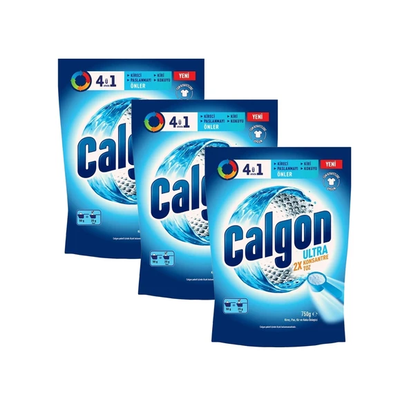 Calgon 4ü1 Arada Ultra Konsantre Toz Kireç Önleyici 3 x 750 G ürün görseli 1