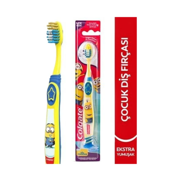 Colgate Diş Fırçası Çocuk Minions Vakumlu Yapışkan Sap Ekstra Yumuşak +6 Yaş ürün görseli 1
