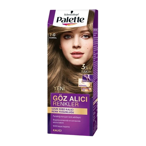 Palette Göz Alıcı Renkler Saç Boyası 7-0 Kumral Saç Boyası 50 Ml ürün görseli 1