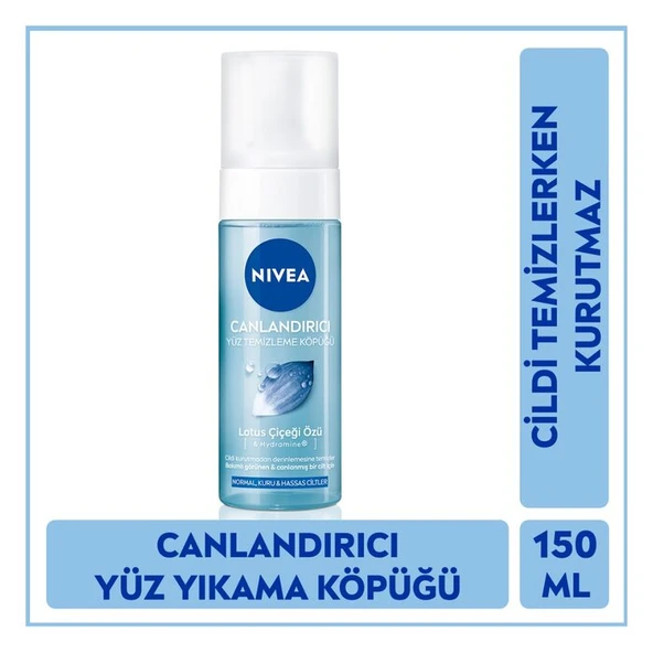 NIVEA Canlandırıcı Yüz Yıkama Köpüğü Lotus Çiçeği Normal Ciltler 150 Ml ürün görseli 1
