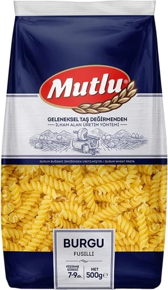 Mutlu Burgu Makarna 500 Gr X 20 Adet Sosları Iyi Tutan, Pratik Ve Lezzetli ürün görseli 1