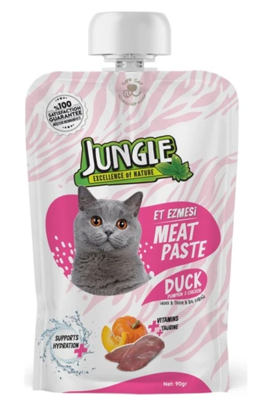 Jungle 90 gr Et Ezmesi Kedi Taze Ördekli & Bal Kabaklı 10'lu ürün görseli 1