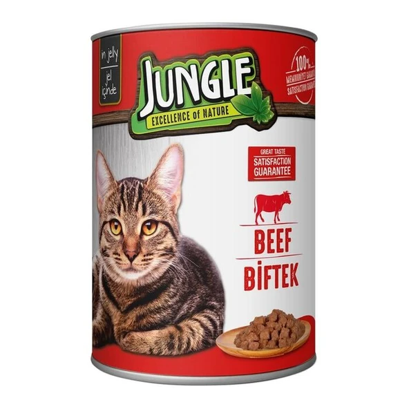 Jungle Mama Biftek Etli Yetişkin Kedi Konserve 415 Gr ürün görseli 1