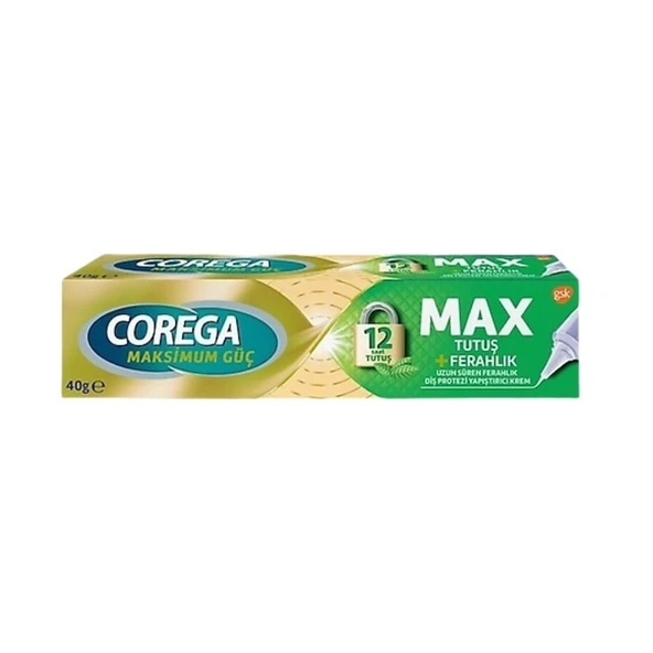 Corega Diş Protez Yapışkan Krem Max Tutuş Ferahlık 40 Gr ürün görseli 1