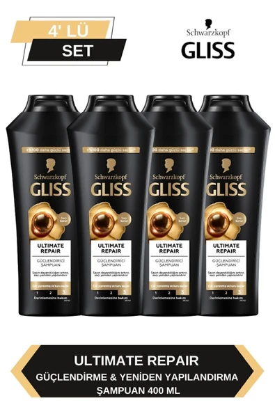 Gliss Ultimate Repair Şampuan 400ml x 4'lü Set ürün görseli 1