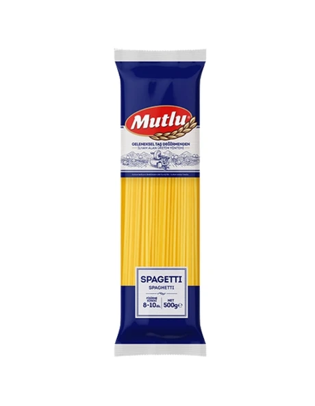 Mutlu Makarna Spagetti 500 G X 20 Paket Lezzetli, Dayanıklı Ve Kolay Pişen İtalyan Tipi Makarna ürün görseli 1