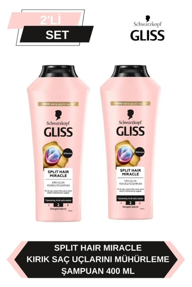 Gliss Split Hair Miracle Şampuan 400 ml X 2 Adet ürün görseli 1