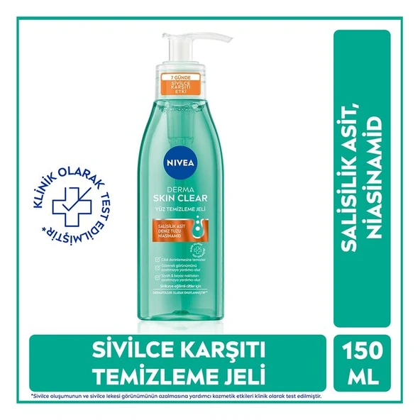 NIVEA Derma Skin Sivilce Karşıtı Yüz Temizleme Jeli 150 Ml ürün görseli 1
