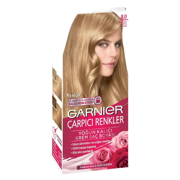 Garnier Çarpıcı Renkler Krem Saç Boyası Parlak Koyu Sarı No: 8.0 50 Ml ürün görseli 1